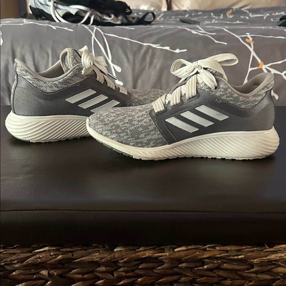 Adidas Gray and White Running Shoes